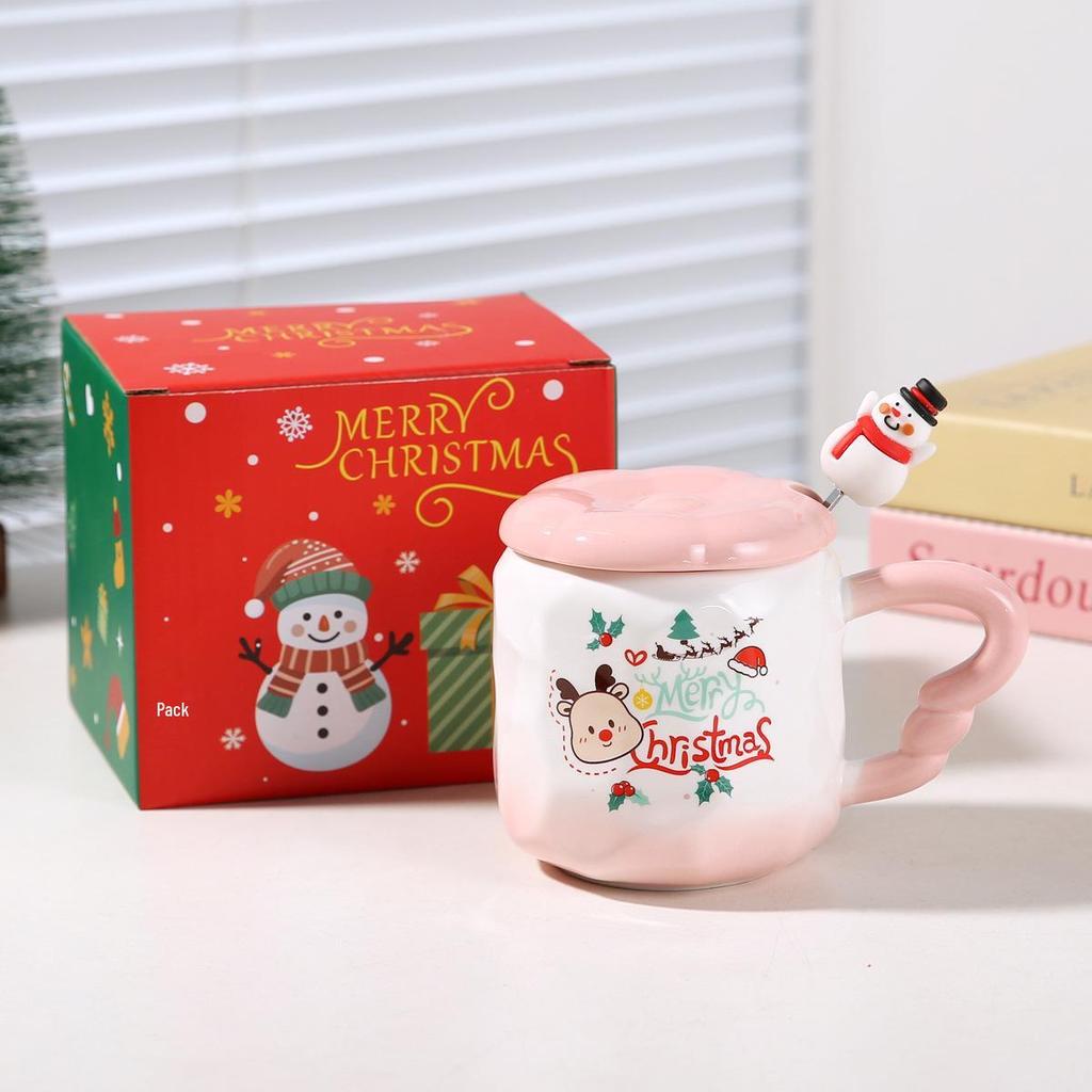 Cute Hand-Painted Santa Claus Ceramic Cartoon Mug Souvenir