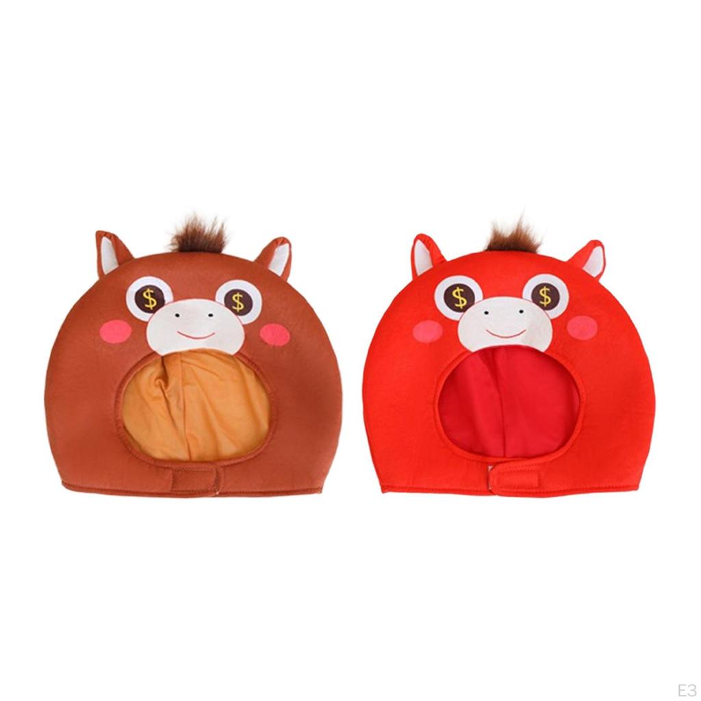 Horse Hat Cosplay Funny Costume Accessory with Soft Lightweight Design Suitable for Children Adults