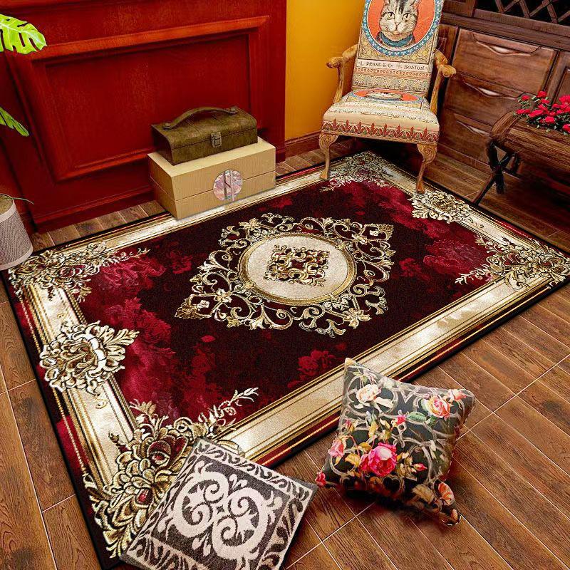 European Luxury Style Rugs Living Room Home Decoration Luxury Bedroom Carpet Washable Mat for Floor Lounge Rug Customizable