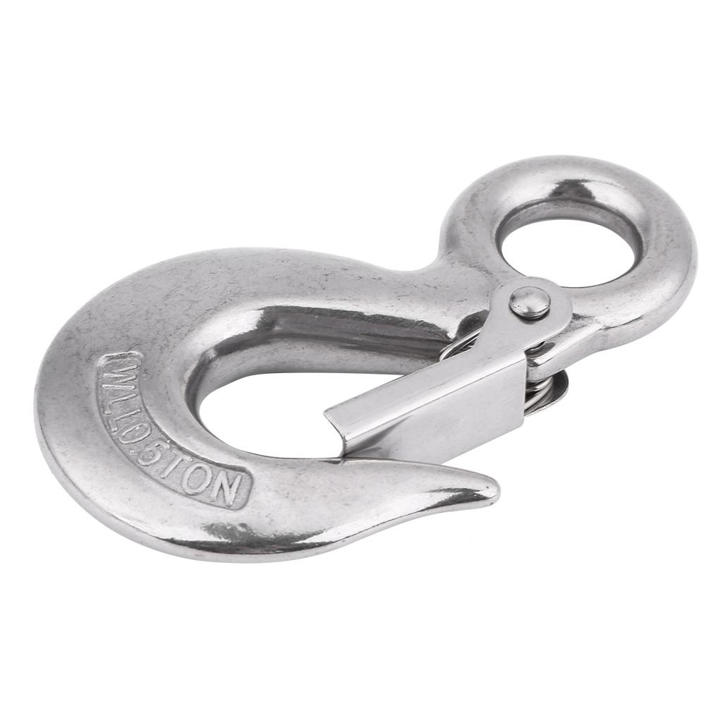 304 Stainless Steel Authentic Swivel Round Eye Snap Clip Cargo Lifting Hook(90mm 0.5T)