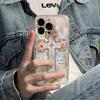 Creative Cross Floral Pattern Transparent Space Phone Case, Suitable for iPhone 17, 16, 15, Plus, Pro, Max Series Phones - Ideal for Gifting