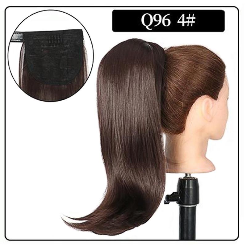 MERISIHAIR Women Natural Ponytail 18 Inch Synthetic Elastic Wrap-around Wig Clip Multi-color Ponytail Synthetic Fiber Hairpiece Daily Use
