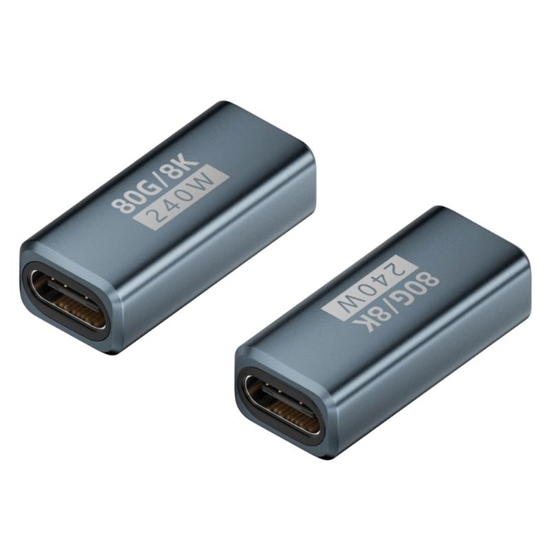 USB C Adapter 240W 80Gbps 8K@60Hz for Thunderbolt4/5 and Phone 16 15 with Fast Charging Display