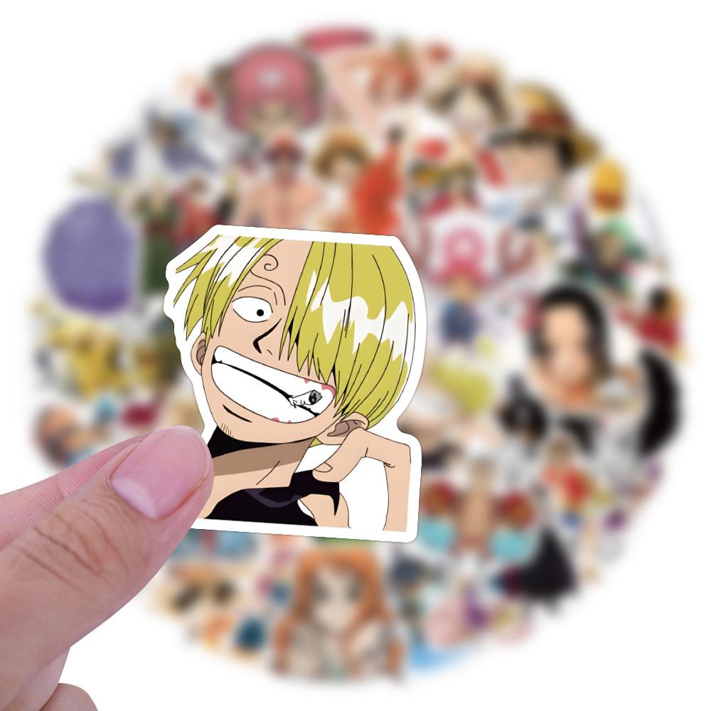 10/30/50pcs ONE PIECE Cartoon Stickers Cool Luffy Zoro Anime Decals Toys Waterproof Graffiti Phone Stationery Cute Sticker Toys