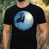T-Shirt Men Butterfly In Moonlight Motif Cotton Size XS To 5XL