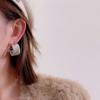 Real Gold Silver Plated Copper Holiday Jewelry High Quality Silk Thread Wrapped Circle Metallic Hoop Earrings for Women