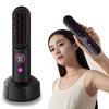 Heat Brush Cordless Hair Straightening Brush 9-Level Temperature Control Negative Ion USB Rechargeable with Japanese Manual Black