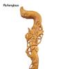 Yellow Flower Wooden Single Joint Fashion Wood Stick Decorative Cospaly Cane Halloween Crutch Wand Crosier 95cm