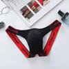 Men's Erotic Panties Thong Sexy Low Waist Cotton Breathable T-Pants Bladder Breathable Double Thong