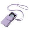 Applicable to Samsung Z Flip6 mobile phone case Z Flip5 solid color organ card bag oblique span protective case Flip4 card