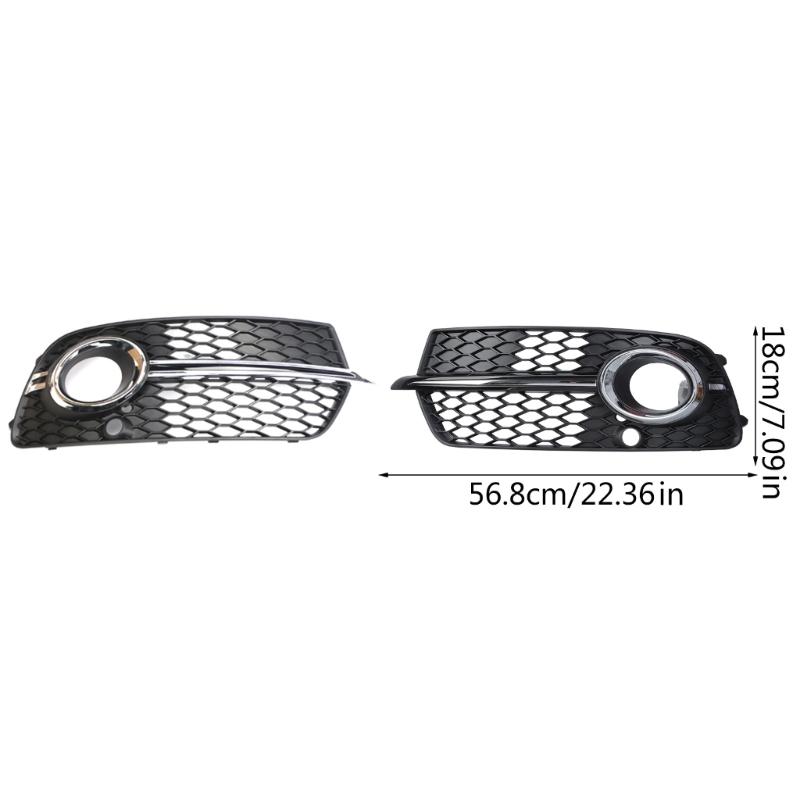Professional Front Bumper Fog Light Grill Grille Cover Trim Car Spare Part Compact-size Suitable for Q5 S-Line 13-16