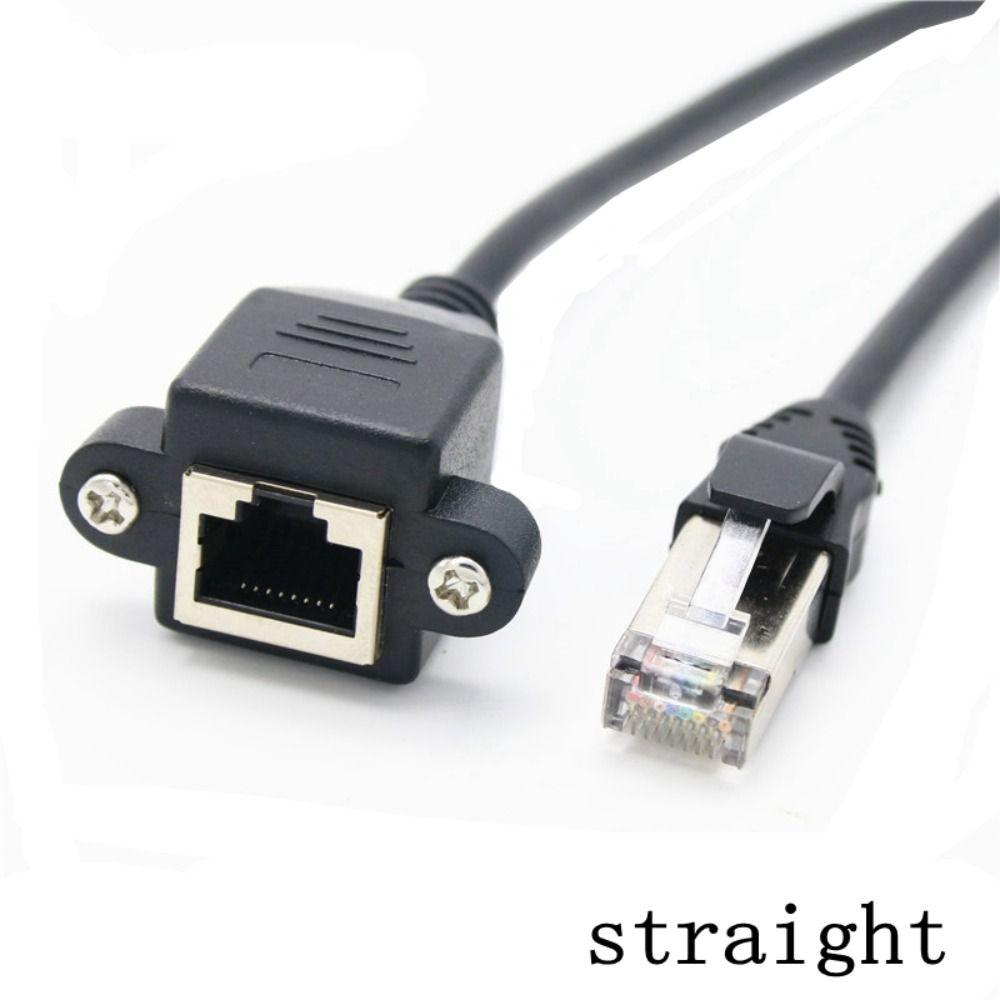Right Angle 8Pin Screw Panel RJ45 Cable Panel Mount Extension Cable Ethernet LAN Cord Network Wire