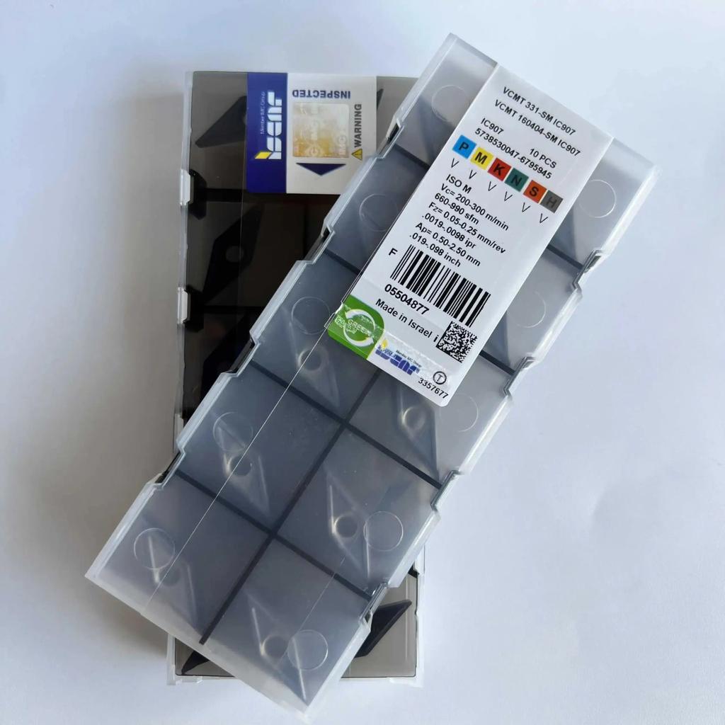ISCAR / VCMT160404-SM IC907 /Industrial indexable carbide inserts 10 Pcs