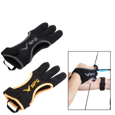 Outdoor 3 Finger Archery Gloves Ergonomic Design Thickened Adjustable Non Slip Protector Archery Accessories