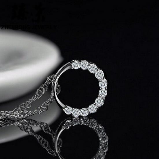 Jinjiahua Korean Diamond-Set Clavicle Pendant Necklace for Women
