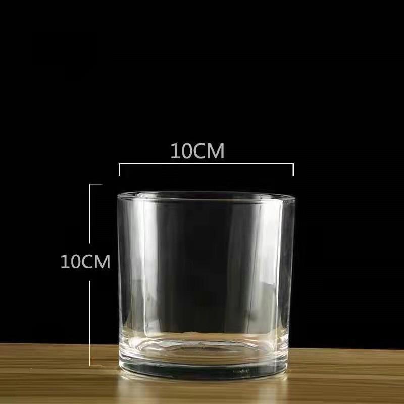 Transparent High-Grade Glass Vase for Lucky Bamboo and Flowers Cylinder 10x10 (1x72) белый