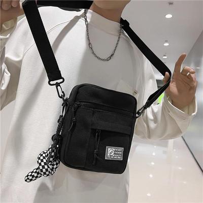 Trendy taška Mini Messenger Bag: Hongkongský styl, korejská studentská taška přes rameno, módní plátěný batoh pro chlapce a dívky