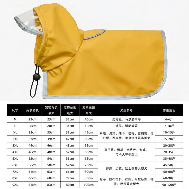 Easy-On Easy-Off Waterproof Dog Raincoat With Belly Protection Large Medium Breeds Like Golden Retriever Border Collie