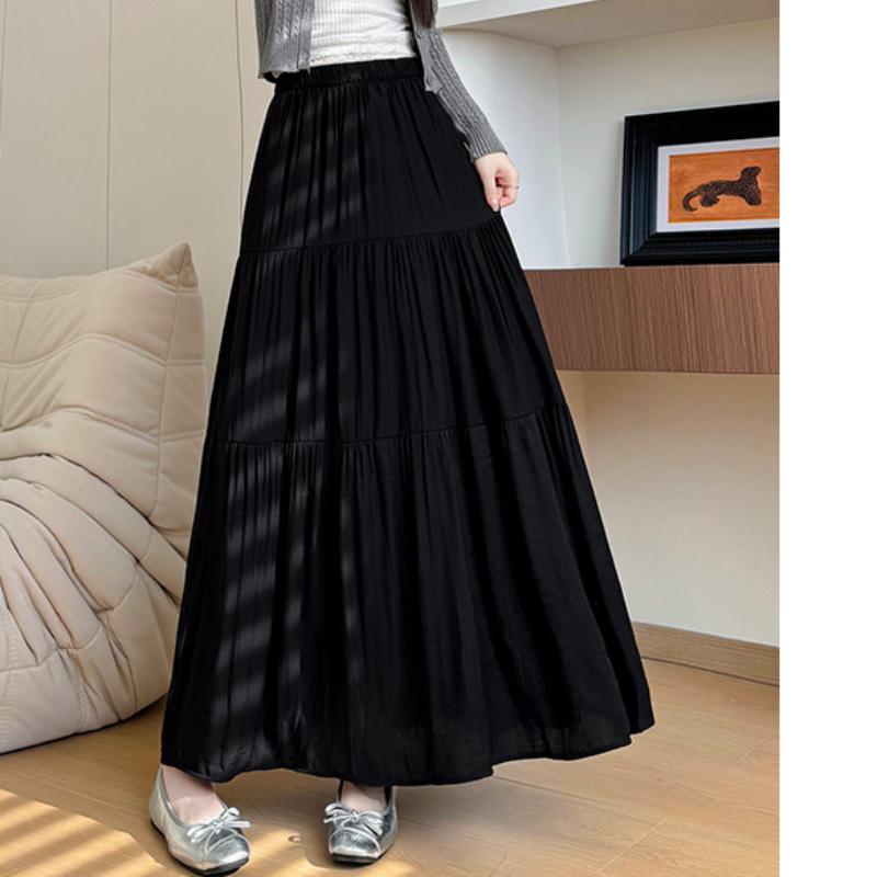 White Gentle Skirt for Women In Summer Latest High-waisted Slim-fit A-line Skirt Slack and Fluffy Cake Skirt