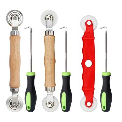Herramienta Rodillo de Pantalla Rodillo Ranurado Doble Cara Rodillo Ranurado Manual para Instalar y Reparar Pantallas de Puertas y Ventanas Duradero