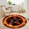 Flame Five-pointed Star Round Rug Children's Room Climbing and Playing Non-slip Decorative Carpet Plush Washable Carpet