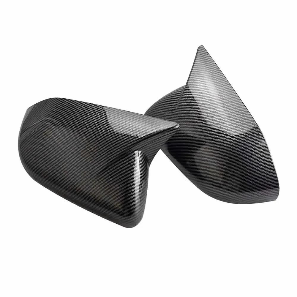LHD For Ford Explorer 2020-2025 Car Sticker Rearview Side Mirror Cover Wing Cap Exterior Door Rear View Case Trim Carbon Fiber