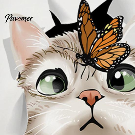 Waterproof Bathroom Sticker Cartoon Cat Butterfly Toilet Sticker, Removable Lid Decor Stickers Decorative Decal, Self-Adhesive Wall Accessories