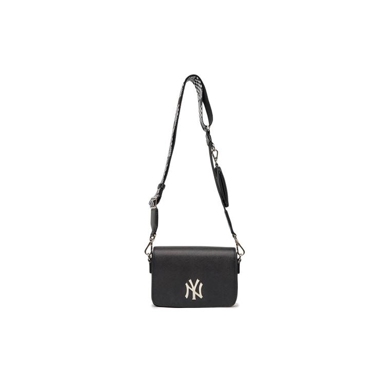 New MLB Synthetic Leather Combo Bag Shoulder Bag Crossbody Bag Regular Unisex Black 3ACRS042N-50BKS