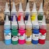 Handmade DIY Lacquer Fan Pigment Set: 12-Color Water Transfer Material Pack for Round Fans