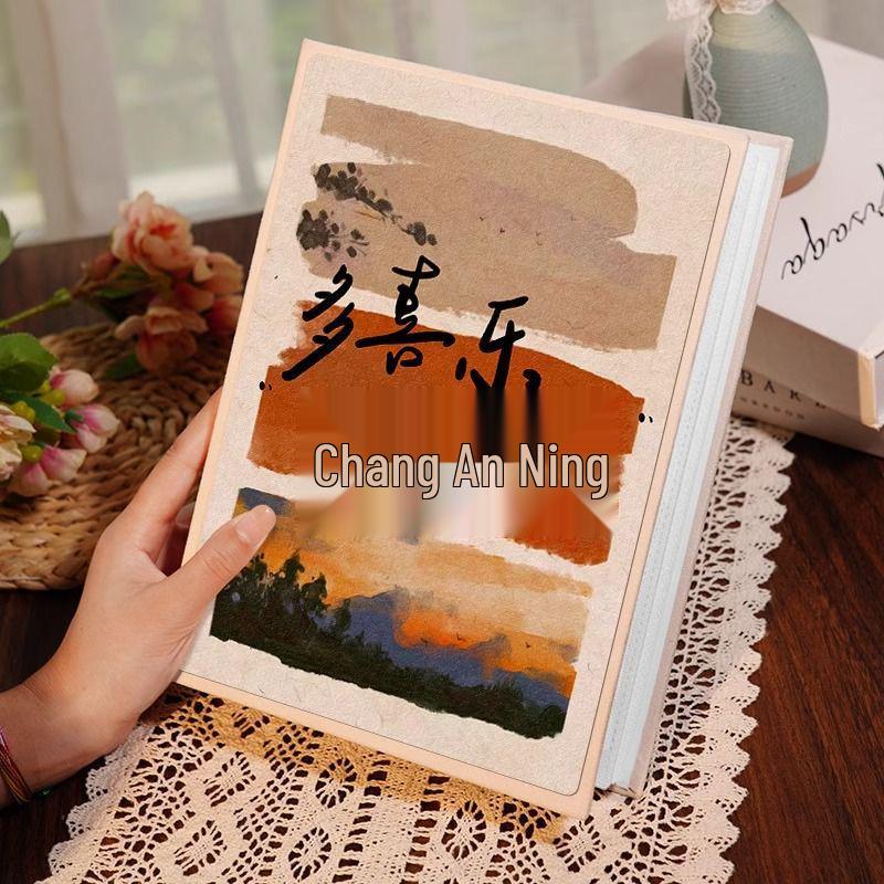 Vertikales Fotoalbum Scrapbook, 3x6 Zoll, Große Kapazität, Laminierter Karton, Inklusive Aufkleber