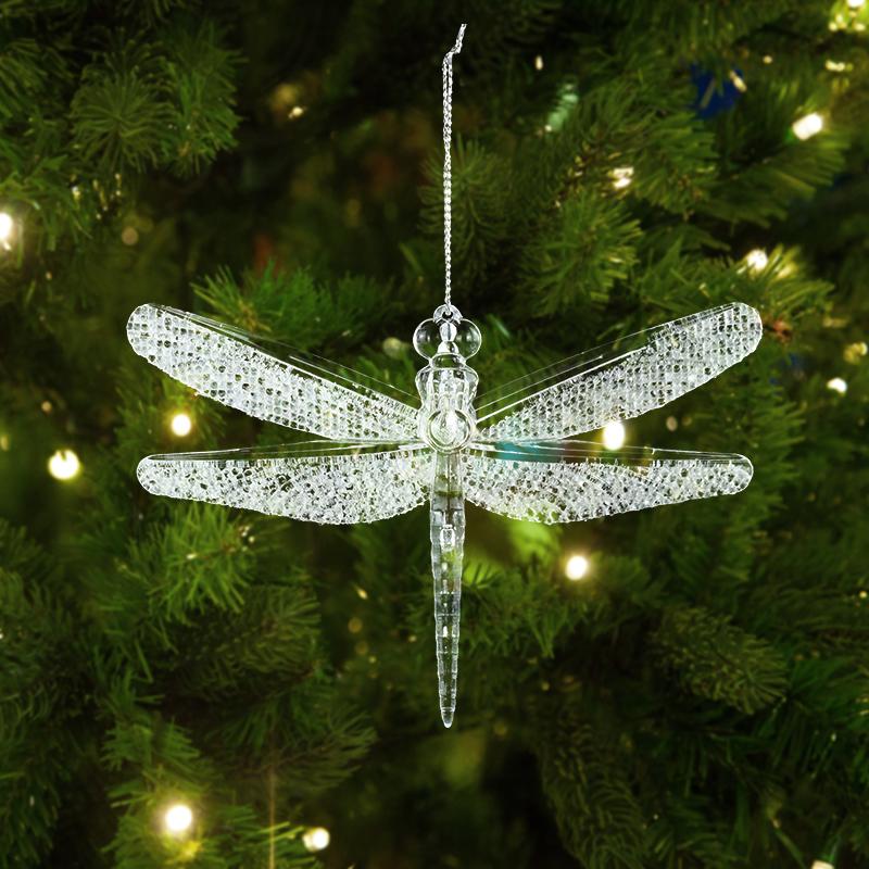 Xmas Tree Transparent Snowflake Hanging Ornaments Acrylic Pendant 2025 Christmas Decoration for Home Navidad Gifts New Year 2026