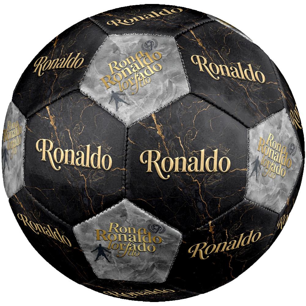 Ronaldo's Golden Marble Ronaldo Soccer Ball Size 5 Football Machine Sewn Indoor/Outdoor Training and Matches Unique Gift for Soccer Lovers