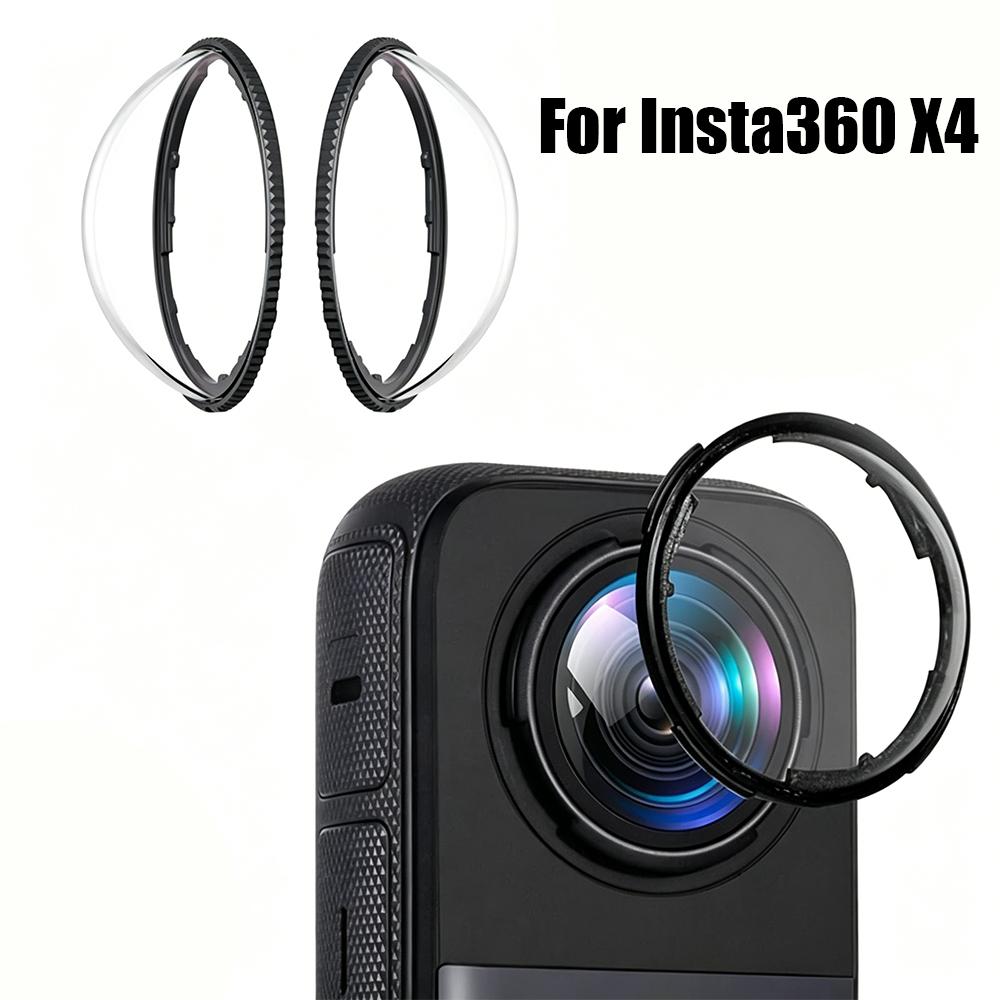 9H Hardness HD Clear Glass Rotatable Lens Guards Anti-Scratch Protective Cover Lens Accessory For Insta360 X4 360 Degree Panoramic Sport Action Camera