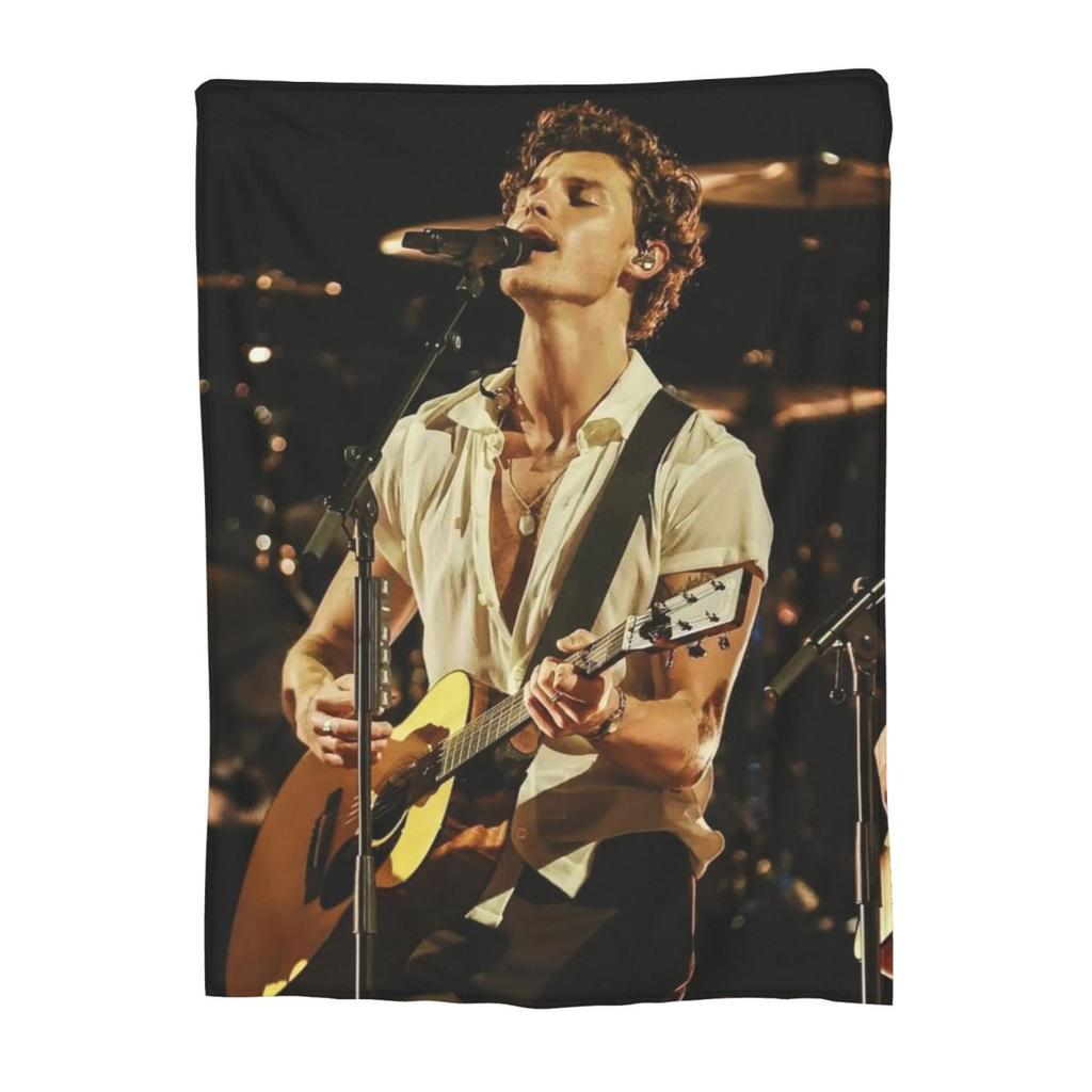 SShawn Mendes Musician Blanket Fleece Sofa Throw Blanket Lightweight Throw Blankets for  Bedroom Outdoor Throws Bedspread Quilt