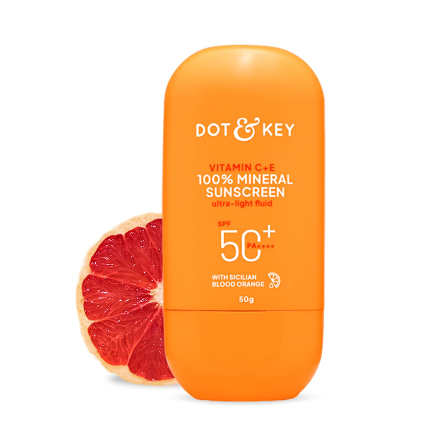 

Dot & Key Vitamin C + E 100% Mineral Sunscreen In-Vivo Tested SPF 50+ PA++++ | No White Cast, Lightweight Fluid, With Zinc Oxide & Titanium Dioxi