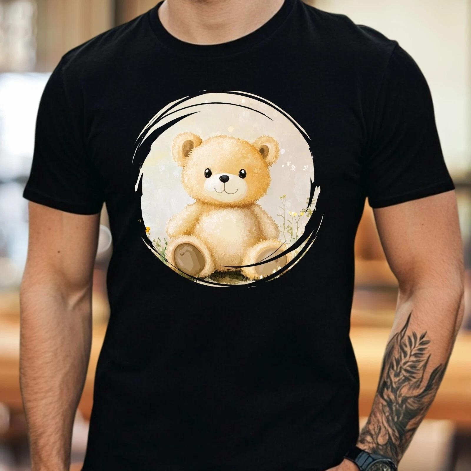 T-Shirt Herren Teddybär Motiv Baumwolle Größe S bis 5XL XXL