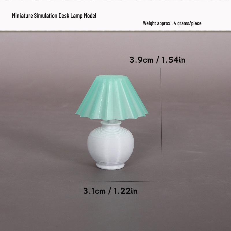 1:12 Miniature Colorful Bedside Table Lamp for Dollhouse Decor