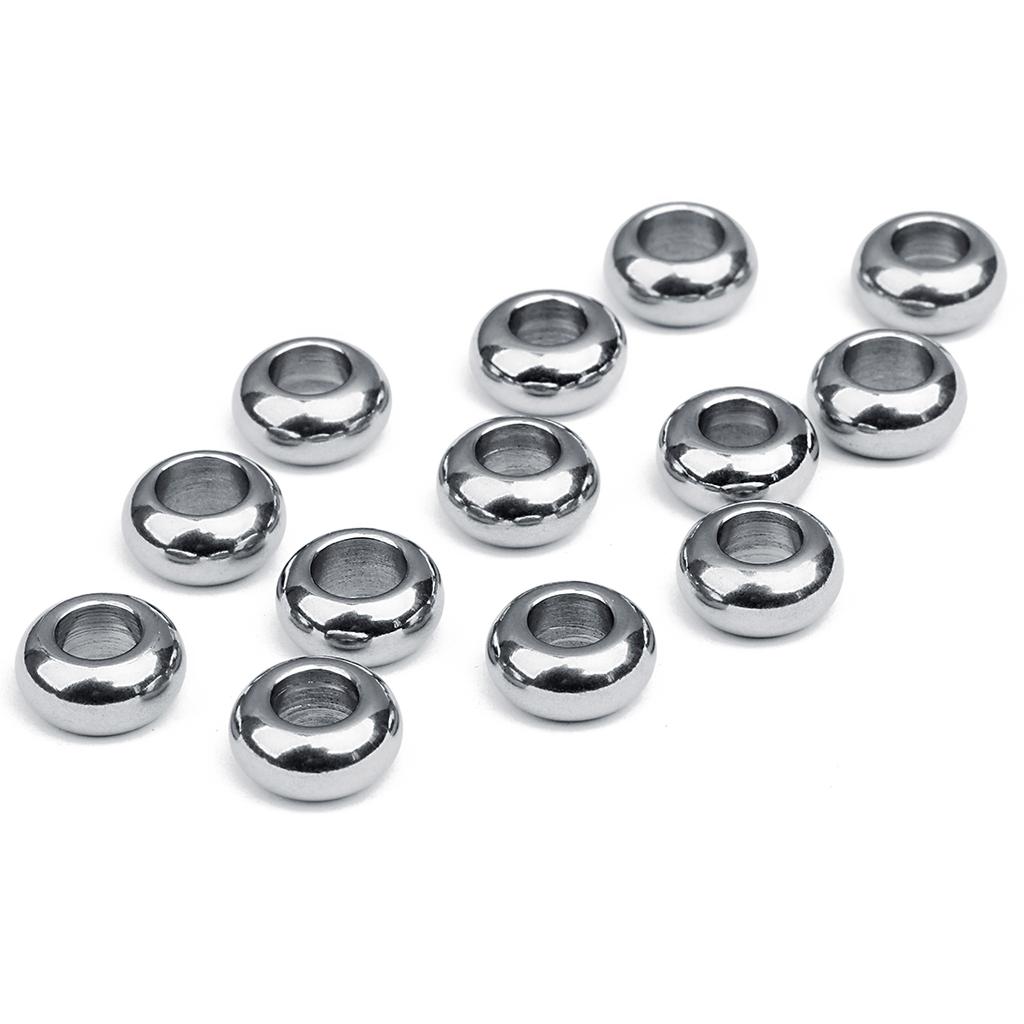 20Pcs High Quality Stainless Steel Beads Multi Sizes Large Holes Loose Beads For DIY Handmade Bracelets Earrings Jewelry Making