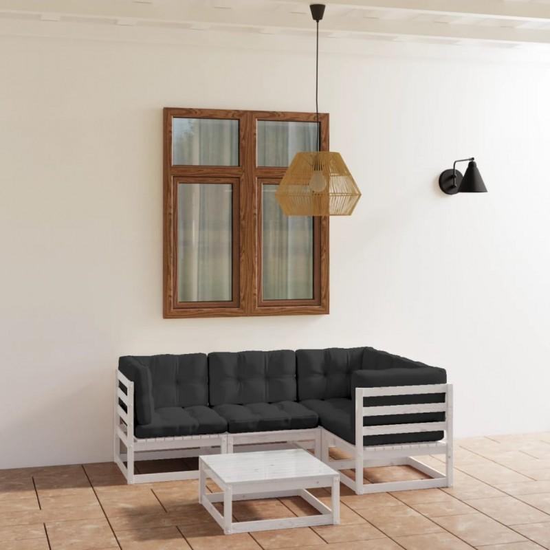 Day and Night - Day and Night 5-piece Garden Furniture Set and Solid Pine Wood Cushions