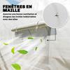 Garden tunnel greenhouse 24m², garden tunnel greenhouse with doors and 12 windows with insect screens, 295x798x199cm, white