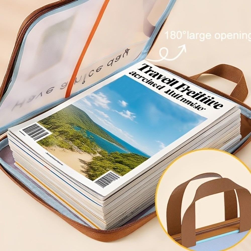 Waterproof File Storage Bag Large Capacity Transparent Study Pouch  Office Supplies