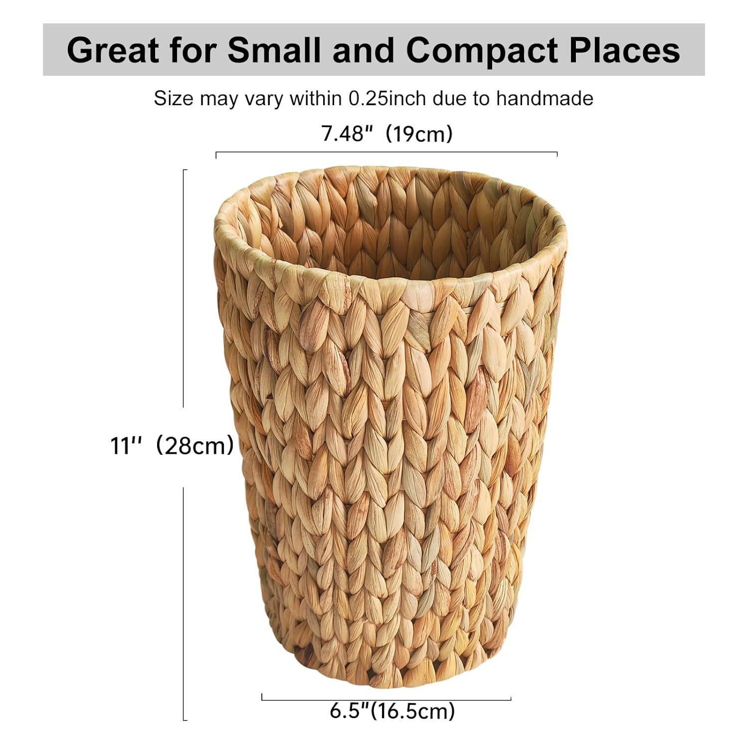 1pc Nordic Feng Shui Gourd Grass Weaving Storage Basket Living Room Bedroom Garbage Can Oval Weaving Basket
