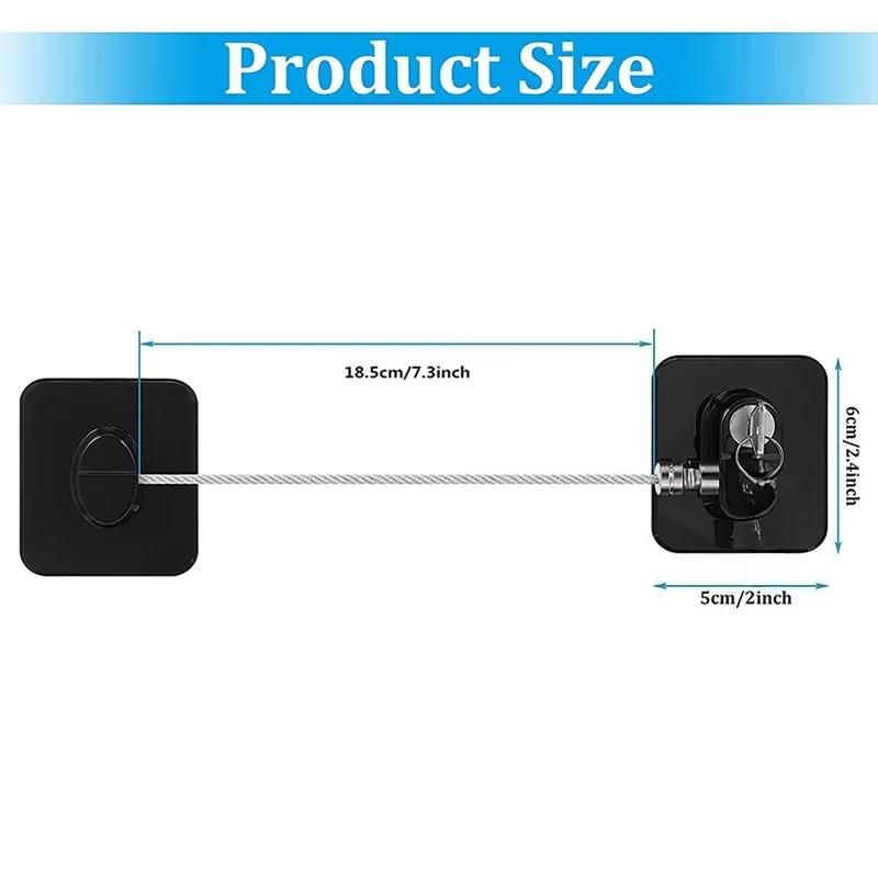 Baby Safe Refrigerator Lock with Key Code Lock Baby Safety Cabinet Lock Sliding Wardrobe Door Lock Home Limiter2028