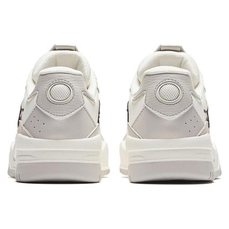 Anta Wave Shoes Slip-Resistant Low-Top Skateboard Shoes Women's White Gray Sneakers 922348003-3