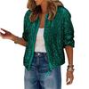 Women Sequin Long Sleeve Sparkly Glitter Jacket Coats