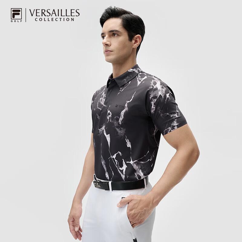 Fila Men s Full Print Knitted Short Sleeve Polo Shirt XXL