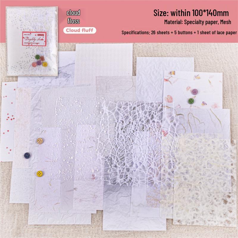 Retro Mesh Paper Background DIY Journal Stickers