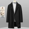 SNOWFLYING Men's Double-Sided Wool Blend Mid-Length Overcoat