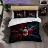 Set Lenzuola AC Milan Modello 3 Pezzi Morbida Copripiumino in Microfibra con Federe per Camera da Letto