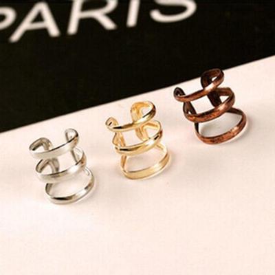 E1110 Retro Oyuk U Şeklinde Kulak Klipsi - Piercing Gerekmez - Unisex